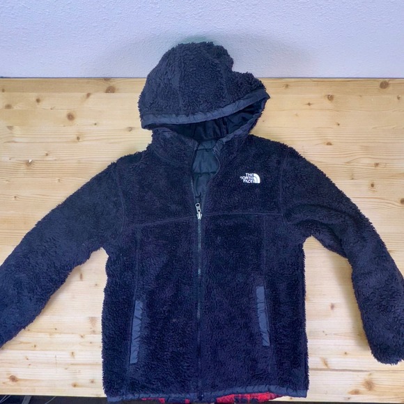 The North Face Other - The North‎ Face Boys Reversible Sherpa Fleece Puffer Jacket Size L 14/16 Plaid